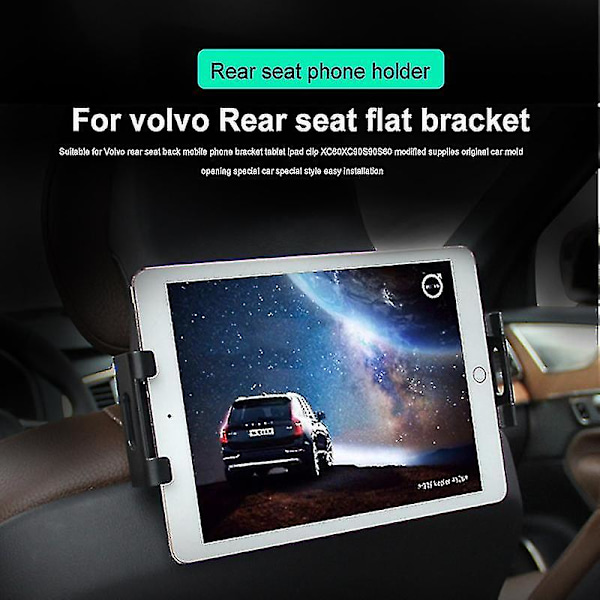 Set för Volvo Xc60 Xc90 S90 V90 S60 V60 V90cc V60cc Bil Baksäte Ipad Mobiltelefonhållare Fäste Tillbehör Delar