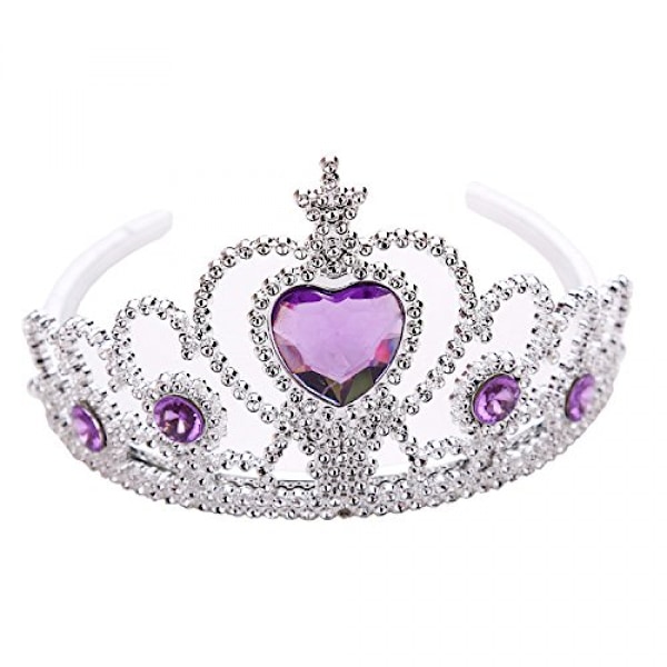 Pukeutumiskruunu Tiara -setti Prinsessapukujuhlatarvikkeet lapsille/tytöille/lapsille (kokonaan vaaleanpunainen), 6 kpl