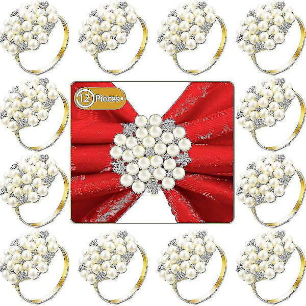 Servettringar, Servettringar Set om 12 S Runda Blomservettringar