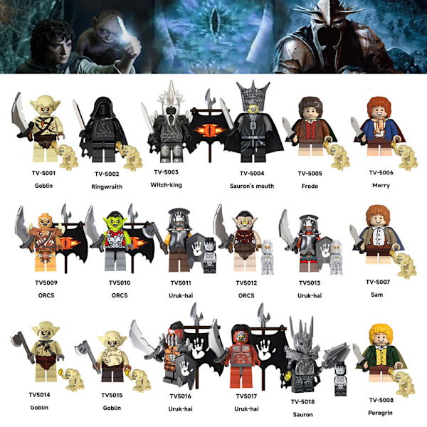 Sagan om ringen Filmer Hobbit Klossar Dockor Mini Action Leksaksfigurer B A5