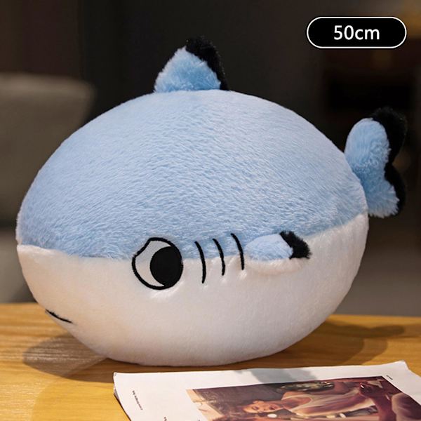 Kawaii Hai Pehmolelut Luova Söpö Simulaatio Täytetty Lelu Vauvan Halaus Pehmolelu Blue 40cm