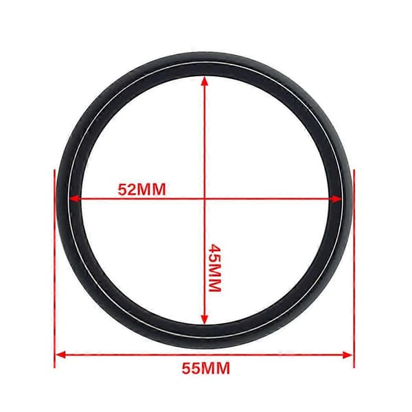 52mm 85mm Sølv eller Sort Bezel Rustfrit Stål Ring til Bil Båd Motorcykel Måler 52mm Silver