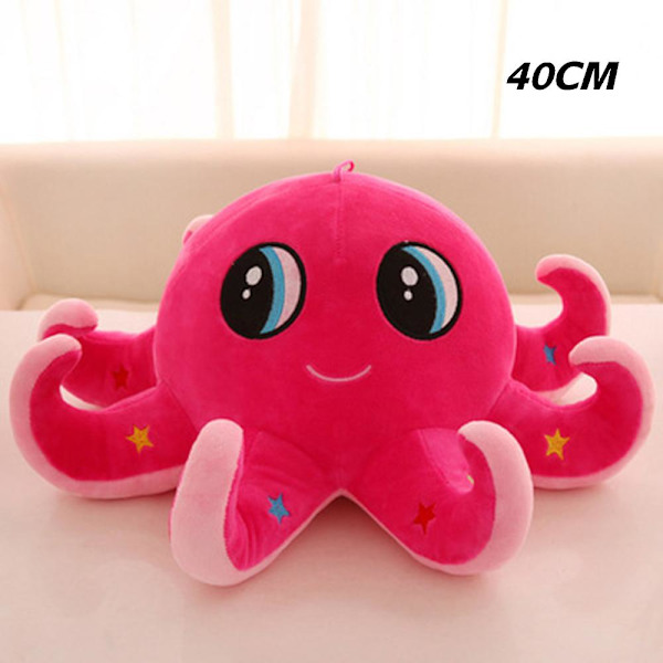 Bleksprut Anime Karakter Kosedyr Myk Venn Baby Sovende Pute Pink 40cm