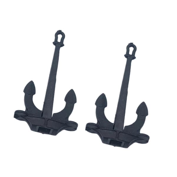 2x RC Bådankre Mini Hall Ankre Simulation Nautiske Modelkomponenter 1.6cmx2.4cm
