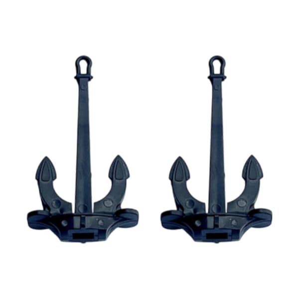2x RC Bådankre Mini Hall Ankre Simulation Nautiske Modelkomponenter 2.3cmx4.1cm
