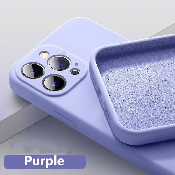 Fyrkantigt flytande silikonfodral för iPhone 15 Pro Max Baksida