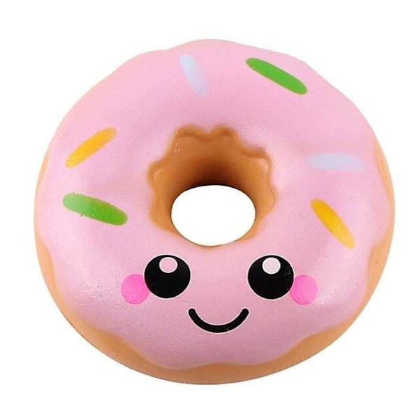 Simuleringsmunkar Telefonremmar Tecknad Leende Ansikte Squishy Långsamt Stigande Anti-stress Fotorekvisita Kläm Squishy Gåva 10*4 Cm