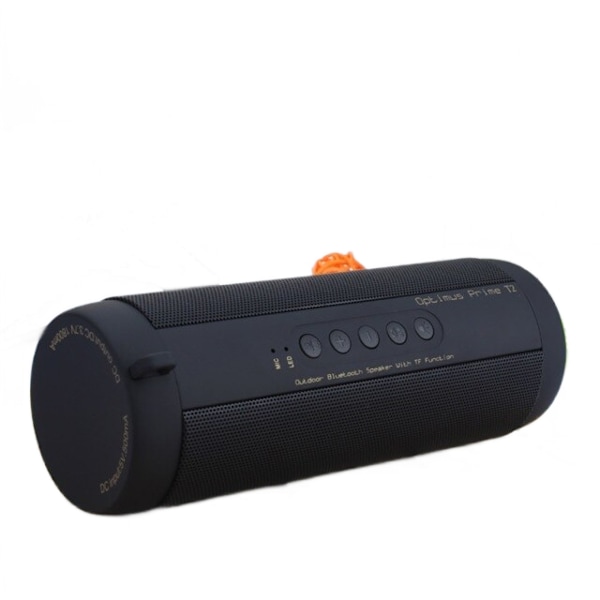 Bluetooth Højttaler Vandtæt Bærbar Udendørs Trådløs Subwoofer Bærbar Stereo Højttalerboks (Sort)