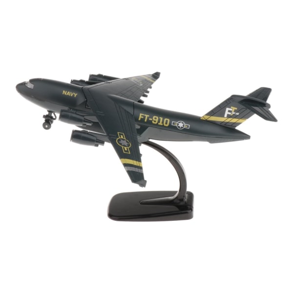 C-17 Flygplansmodell Die Cast Flygplan Julklapp Heminredningskollektion Svart Black