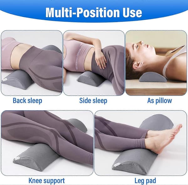 {YM}Back Pillow for Bed, Memory Foam Pillow for Back, Pillow to Relieve Back Pain, Pillow for Sleeping, Pillow -GSL grey