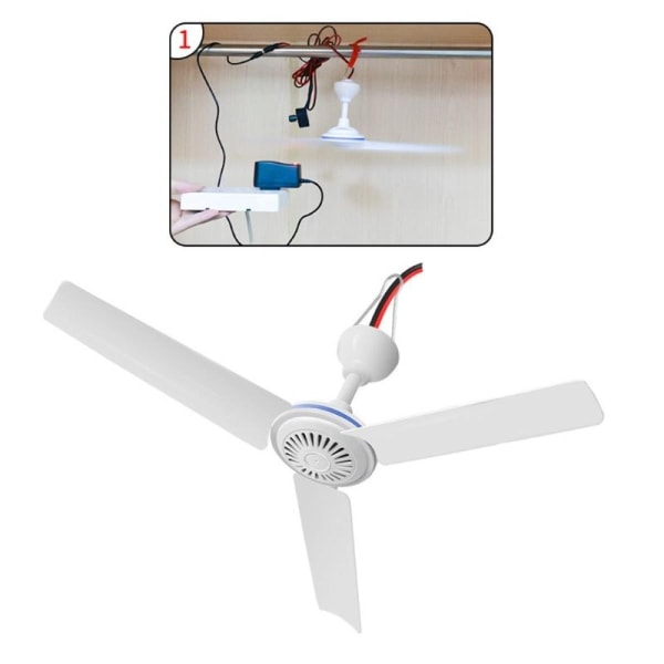2IN1AC 110V 220V 220V DC 12V Hastighetsjustering Tyst hem sovsal Hängfläkt Takfläkt Campingtält Hängfläkt