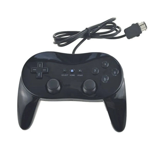 Classic Wired Game Controller för Wii Remote Game Gamepad Pro Joypad Joystick kompatibel Nintendo Wii/Wii U Black