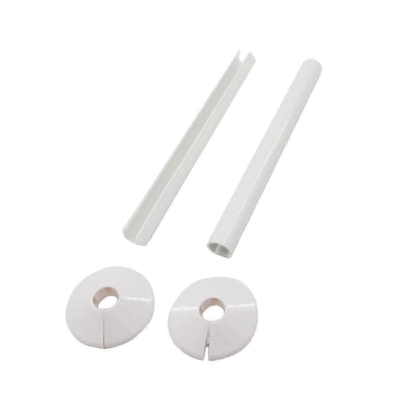 2-pack Rör Radiator Rörskydd Hylsa 15mm Kragar Klipp Passform Badrum Krom white