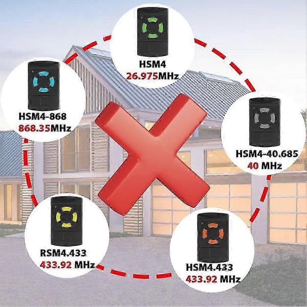 {YM}Garage door remote control fixed code copyable 26.995 mhz hsm4 hs4 hse4 [DB]