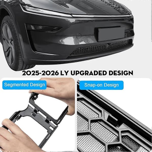 Front Bumper Grill Mesh Inserts Luftinntaksventil Deksel Grillbeskyttere for Tesla Model Y Juniper 2025 Biltilbehør