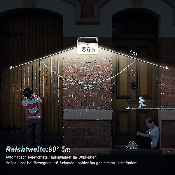 Solar Ed Nummer med 7 LED-lampor, Solarnummer