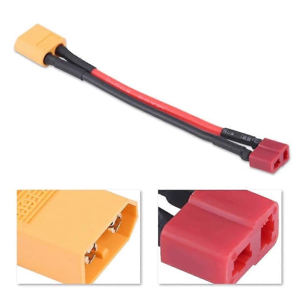 2 stk./sæt Deans Style T-stik T-hanstik til XT60-hanstik Konverter RC-tilbehør 2PCs