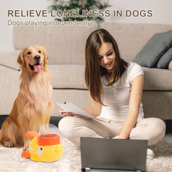 1 stk. Interaktiv Andeformet Hundemad Dispenser Legetøj - Manuel Trykføder til Små, Medium 1pc Toy