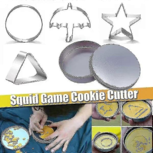 5 st/set Squid Game Kex Sockerpaj Squid Game Cookie Godisform xi-Rabatt
