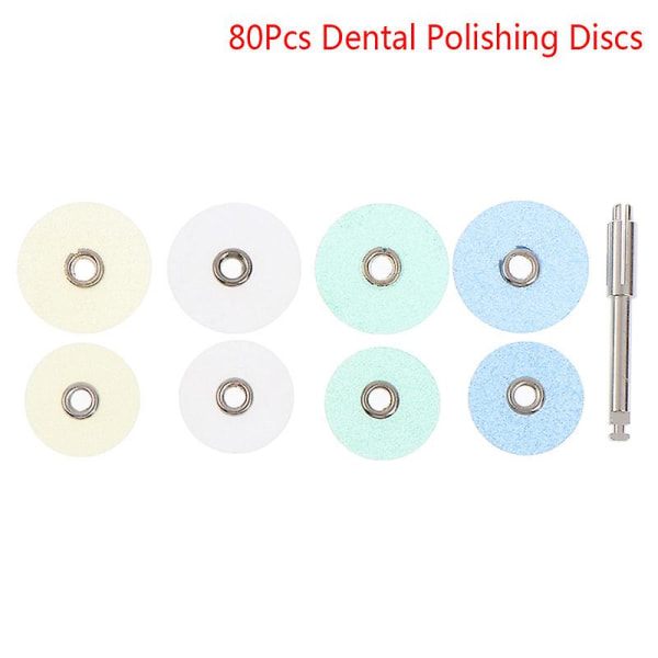 -80st Finishing Dental Disc Polerremsor Dorn Hartsfyllning Tandläkarverktyg
