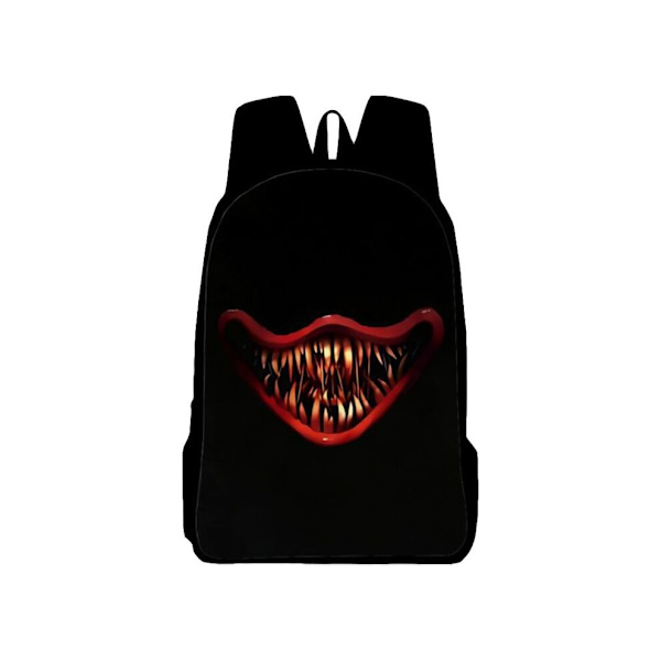 Poppy Playtime Huggy Wuggy Kissy Missy Ryggsäck Pennfodral för Skolstart Red Black Backpack