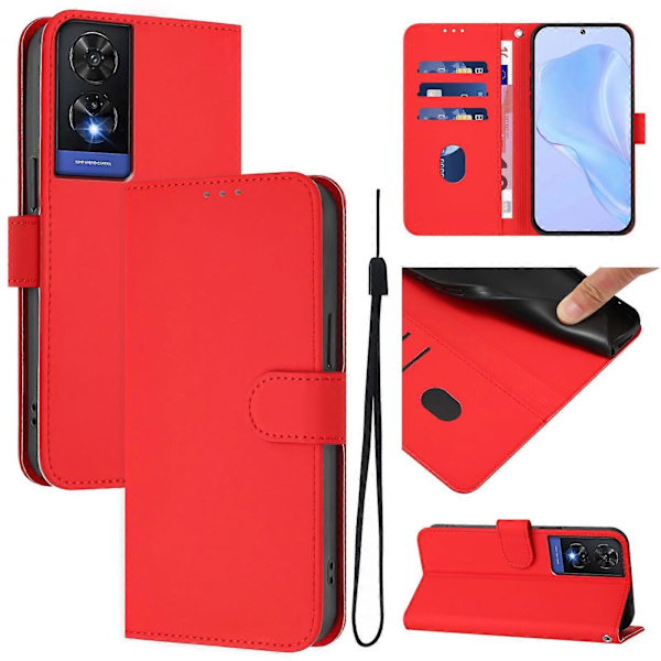 PU-deksel i solid farge for TCL 505 Red
