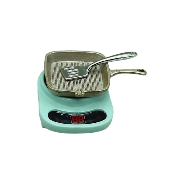 1/12 Skala Dukkehus Miniature Elektrisk Legetøj Restaurant Grøn