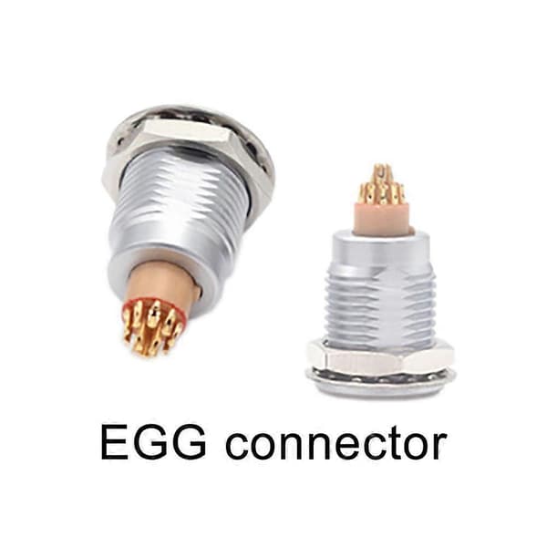 FGG 0B 2-9 nastaa 9mm LEMO 2-nastaiselle ilmailuliittimelle ja -pistorasialle, Push-Pull itselukittuva virtajohto EGG 0B Socket 2P