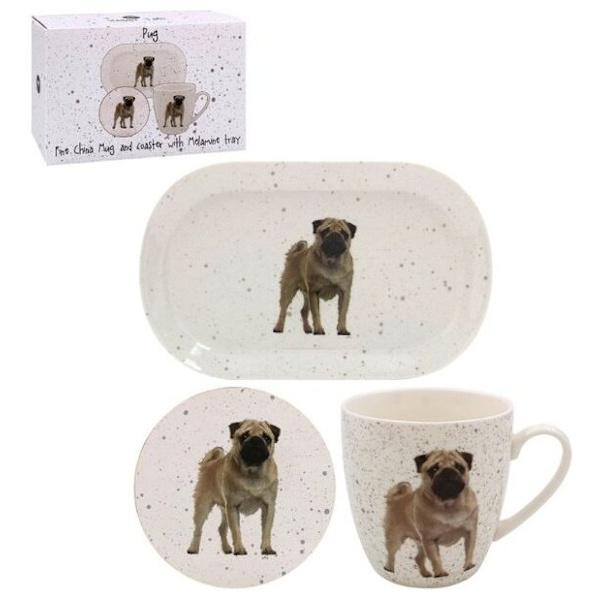 Kaffekopp/Mugg Set - Mops