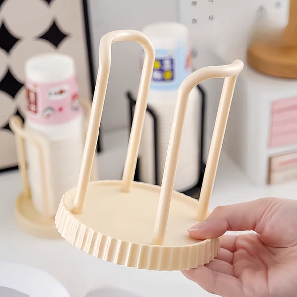Justerbar Plastik Kopholder Multifunktionel Kaffe Te Organizer Pladsbesparende White