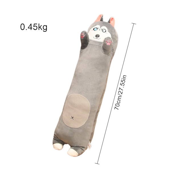 Stor Plysch Shiba Inu Lång Kudde Leksak - 70cm Lat Säng Sovkudde (0.45kg)