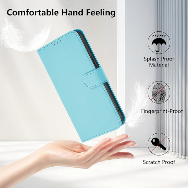 PU-deksel i solid farge for TCL 505 Sky Blue