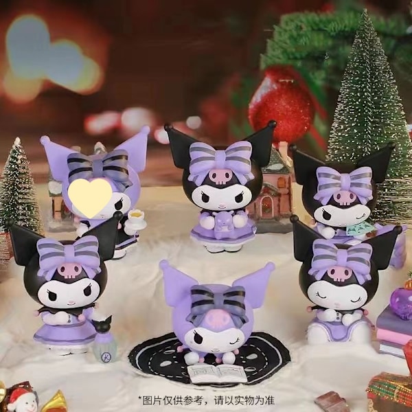Sanrio Lucky Kuromi blind box Internet kändis ny Kuromi skrivbordsdekorationer pojkar och flickor dockor lucky series full låda 6 utan dubbletter Witch's Book