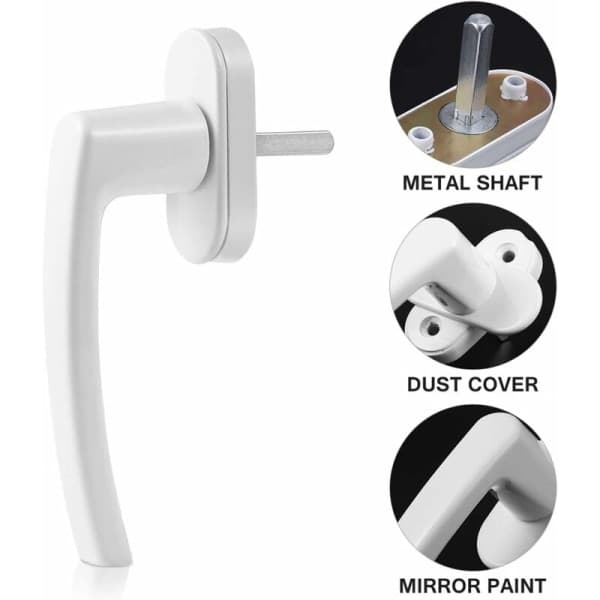 {YM}Handle for PVC windows and doors, white