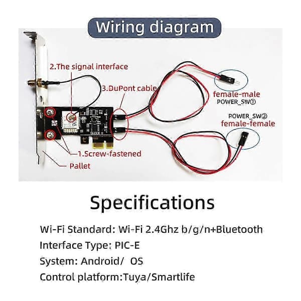 TUYA Smart Computer Strømafbryder WiFi Computer Tænd/Sluk Modul