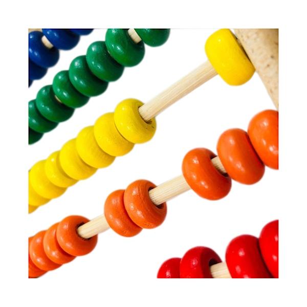 Børn 5-Rækket Træperler Kugleramme Tælleramme Matematik Læring Pædagogisk Puslespil Legetøj