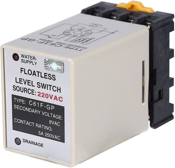 Flydeløs Niveausensor, Vand Væskeniveausensor Controller Med Base C61f-gp Ac220v 50/60hz