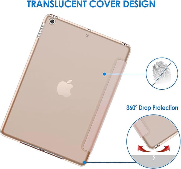 Etui til iPad (9,7 tommer, 2018/2017 model, 6./5. generation), Smart Cover Auto Vågn/Sov Rose Gold
