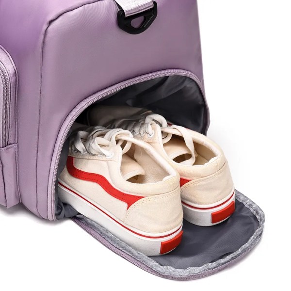 Resväska bagage handväska dam axelväska stor kapacitet märke vattentät nylon sport fitness väska dam crossbody väska Purple
