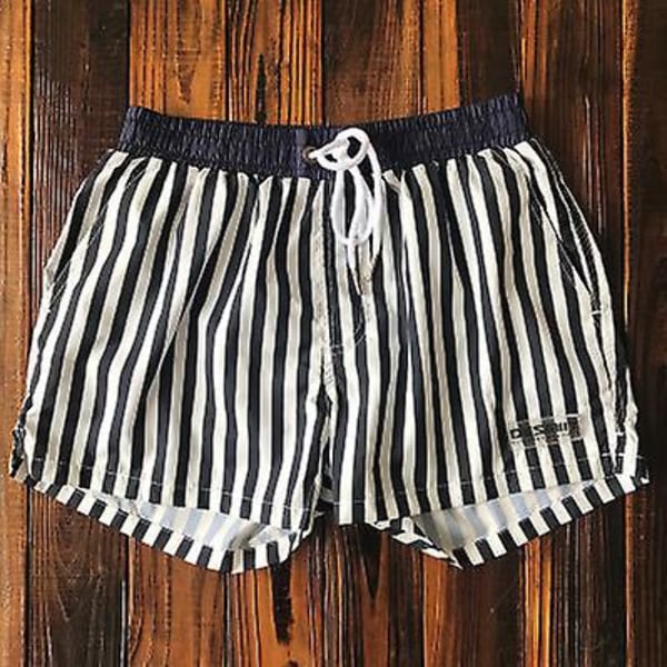 Desmiit Badkläder Herr Badshorts Strandbadbyxor För Man Baddräkt Surfbräda Baddräkt Zwembroek Sexig Brief Badeshorts|kroppsdräkter| S612 Dark Blue M