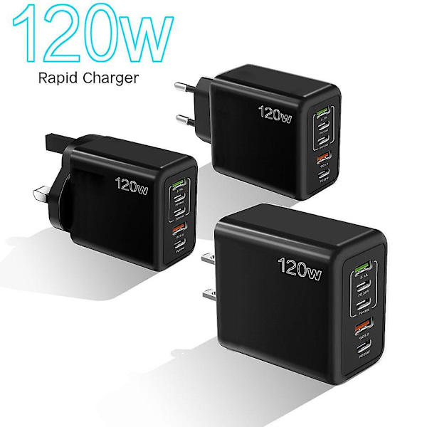USB-C 120W PD Oplader Type C Strømadapter Til Telefon Samsung