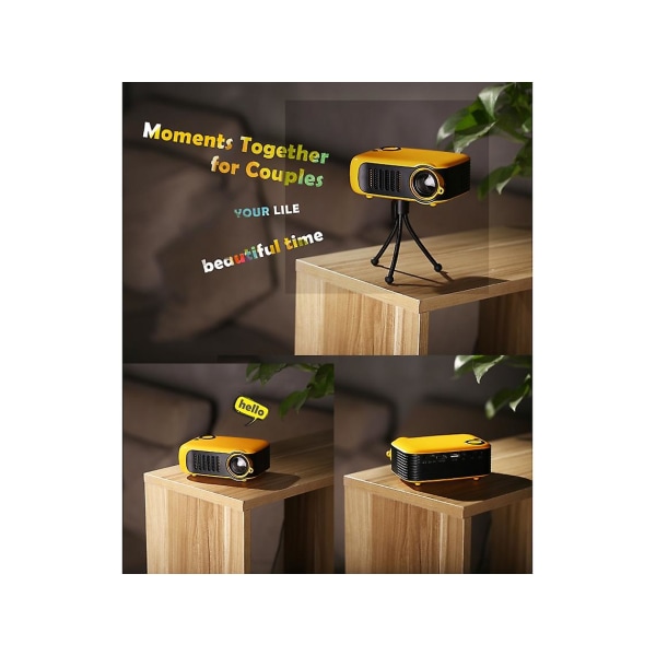 Mini portabel projektor A2000 multimediaspelare med högtalare (800 lumen - 320 x 240 pixlar)