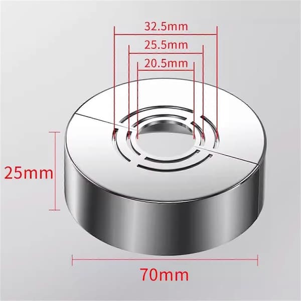 Sett med 2 delte dusjbatteri rosetter flat tapp rosett (70 x 25)