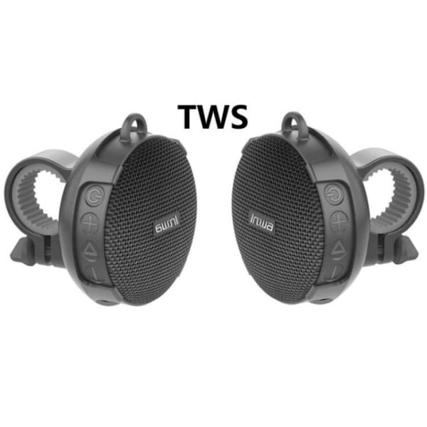 Svart subwoofer bluetooth-högtalare + 3D cykelstereo högtalare gratis portabel utomhus handdusch IPX7 vattentäta minihögtalare |
