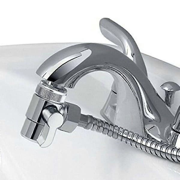 Kranventil Avleder Vaskventil Vannkran Splitter Adapter For Vaskemaskin. (sølv)(1 stk)