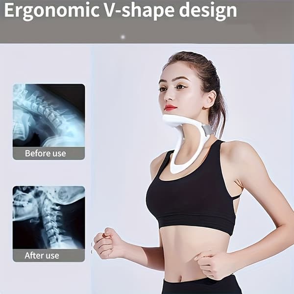 Ergonomiskt Nackstöd Slitstarkt PP-Material Vitt Halsband 1pc