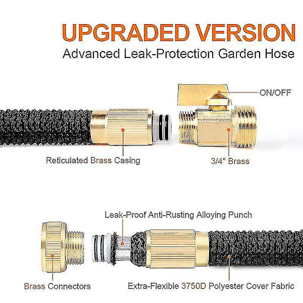 En Hoses Ing Bilvaskepistol Automatisk Teleskoprør 50FT American Standard