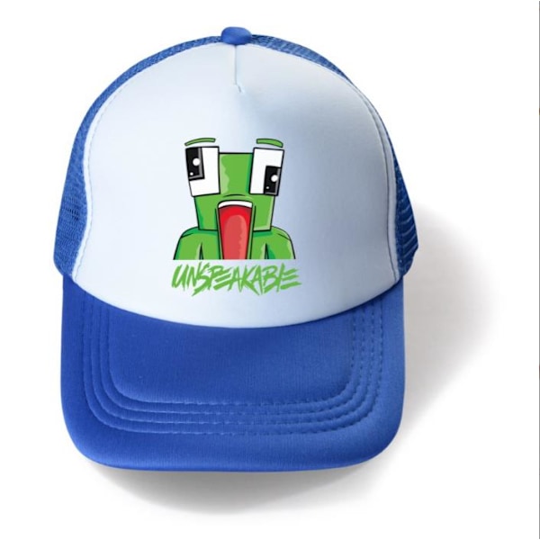 Barn Pojkar Flickor Unspeakables Groda Tryck Meshback Snapback Truckerkeps Blue-White