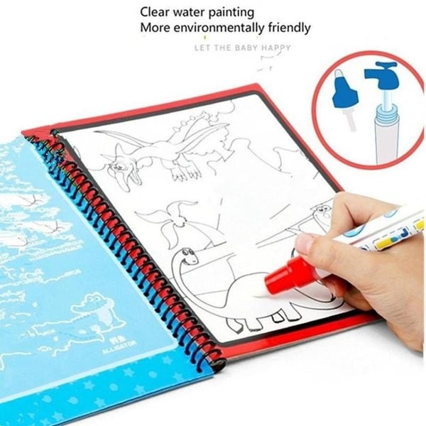 Magisk enhörning vattendriven målarbok med filtspets