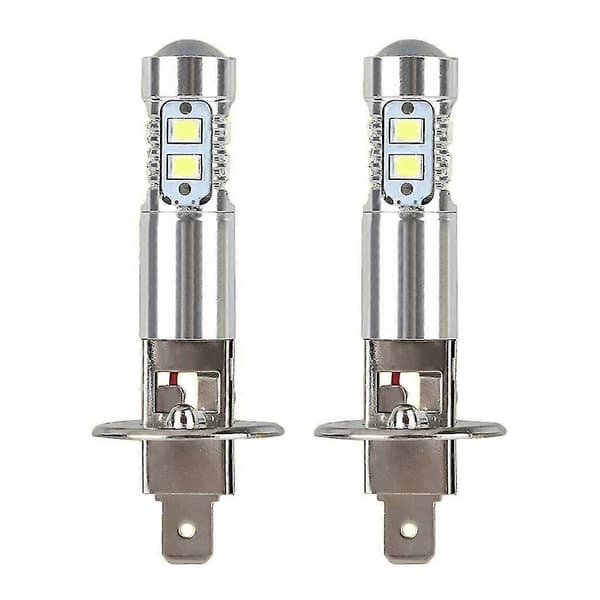 2 stk. 100w 6000k H1 LED-frontlyspærer for tåkelys til bil